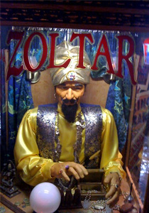 Zoltar showing crystal ball
